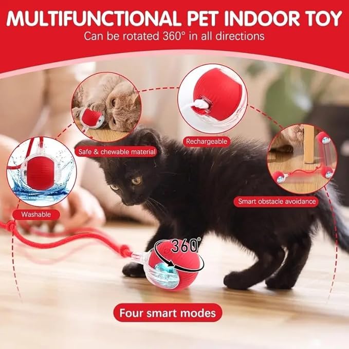 22927 PawSprint™ Smart Interactive Pet Ball, a colorful and engaging toy for pets, designed for fun and mental stimulation.