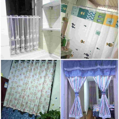 SmartHold™ drill-free expandable curtain rod from 25560 with adjustable length and sleek metal finish, suitable for lightweight curtains.
